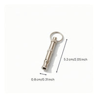 Stainless Steel Whistle Compact Whistle with Keyring Silent for Pet Owners