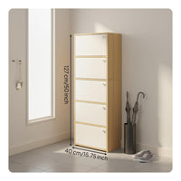 Tall Narrow Footwear Storage Unit Space Saving Entryway Shoe Storage Large Capacity Household Furniture for Hallway, Corridor, Small Areas