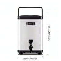 Beverage Dispenser with Thermometer Countertop Beverage Dispenser with Faucet Hot and Cold Container for Breakfast Counters