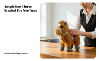 Chinese Astrological Horse Soft Toy Symbol of Good Fortune Astrological Horse Symbol Seasonal Holiday Stuffed Creature Blessing