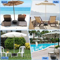 Round Umbrella Base Water Bag Holds Up to 50 lbs Outdoor Cantilever Water Weight with 2 Handles Thickened Portable