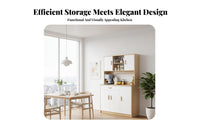 Buffet Cabinet with Drawers Freestanding Pantry Cabinet Kitchen Storage Hutch Coffee Bar Station Engineered Wood Construction Suitable for Home Living Room Kitchen Dining Room
