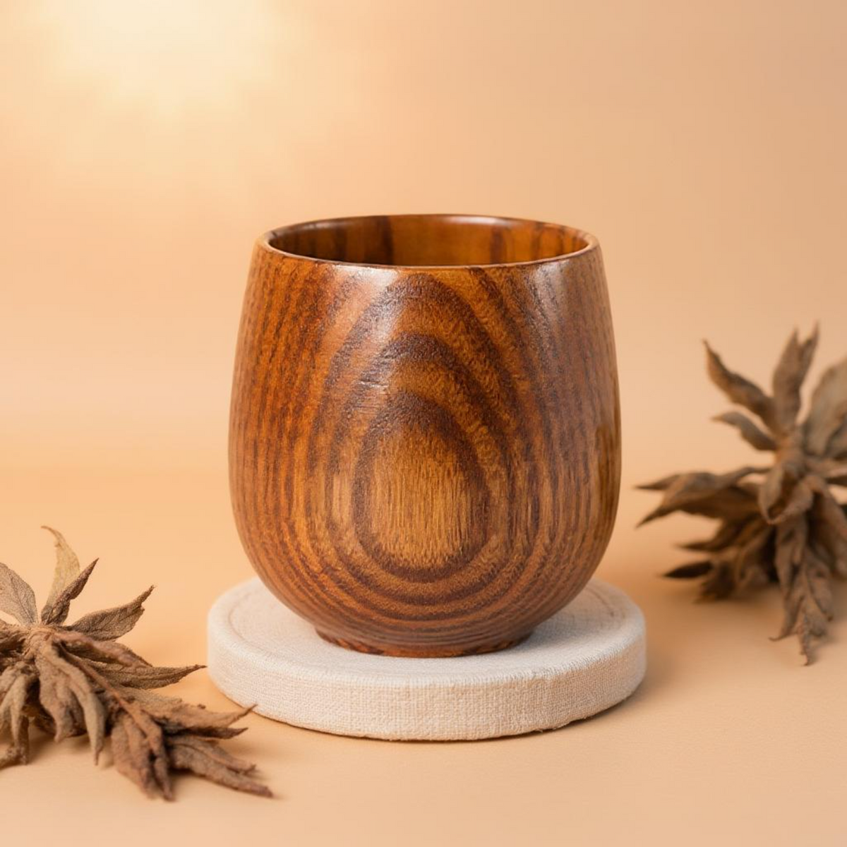 Wooden Tea Cup Multi Drink Use Table Drinkware Multifunctional Reusable for Adults, Event Planners, Outdoor, Picnic, Parties