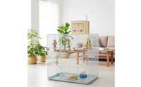 Solid Wood Wooden Bird Hatching Box Warm and Secure Pet Supply Includes Perch for Aviary