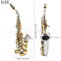 SLADE S80 B-flat High Pitch Curved Soprano Saxophone, Nickel-plated