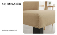 Removable and cleanable Cover Lowrear Upholstered Chair Minimalist Design Upholstered Side Chair Easy Assembly Dining Room Seat for Restaurant Owners, Homeowners, Interior Designers, Cafe, Kitchen, Home Office, Bedroom