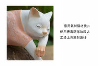 创意可爱慵懒猫咪树脂摆件阳台户外花园别墅庭院桌面花架装饰摆件