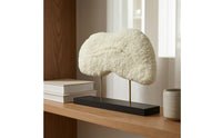 Textured Coral Sculpture Organic Tabletop Sculpture with Base Modern Abstract Statue Decorative for Homeowners, Interior Designers, Living Room, Entryway Console, Bookshelf, Office Reception