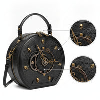 Crossbody Bag Steampunk Shoulder Bag with Detachable Strap Gothic Purse for Women, Concerts, Travel