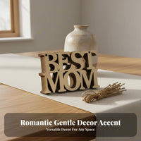 10 Pieces Parent Appreciation Day Hanging Decoration Rustic Design Father's Day Wooden Gift Tag Easy to Paint Cut Wooden Plaque for Mom, Dad