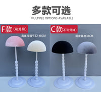 Portable Detachable Wig Stand with Height Extension for Display and Storage