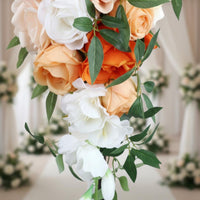 Long Trailing Design Waterfall Floral Arrangement Easy to Keep Cascade Bridal Floral Arrangement Photography Prop Event Decor Handmade for Brides, Photo Session, Ceremony