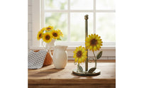 Floral Paper Towel Holder Easy to Clean Freestanding Kitchen Roll Holder