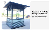Stylish Guard Booth Weatherproof Prefabricated Guard Cabin Steel Frame Sentry Post for Factory Gates, Building Entrances, Construction Sites