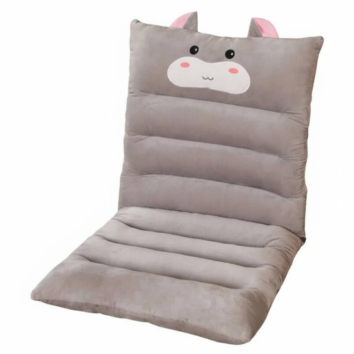 Thickened Padding Single-Piece Seat Back Cushion Ergonomic Design Velvety Office Chair Pad Anti-Slip Straps for Children, Home, Bedroom