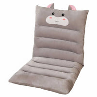 Thickened Padding Single-Piece Seat Back Cushion Ergonomic Design Velvety Office Chair Pad Anti-Slip Straps for Children, Home, Bedroom