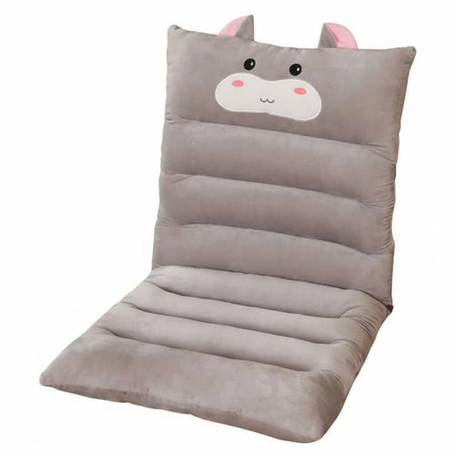 Thickened Padding Single-Piece Seat Back Cushion Ergonomic Design Velvety Office Chair Pad Anti-Slip Straps for Children, Home, Bedroom