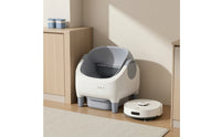 Large Capacity Open-Top Automatic Litter Box Safety Sensors Self-Cleaning Cat Litter Box for Busy Professionals, Apartments, Living Room