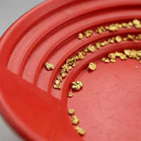 Gold Washing Pan for Prospecting, Manual Gold Washing Tool for Rivers, Lightweig #variant:Flame Red