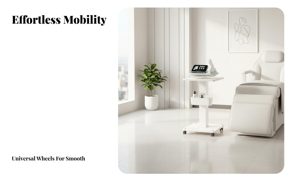 360° Rotating Wheels Beauty Salon Trolley Silent Casters Beauty Instrument Trolley Sturdy and Long-Lasting Spa Equipment Cart High Load Capacity for Beauticians, Estheticians, Hair Stylists, Home Use, Medical Facility, Barber Shops