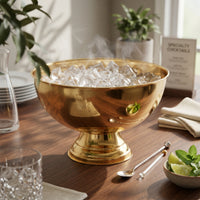 Stainless Steel Ice Bin Mirror Finish Champagne Bowl Chilling Drinks