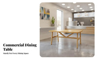 Economical 4-Person Canteen Table with Chairs long-lasting Construction Commercial Furniture Easy to Clean Restaurant Seating Sturdy Frame for Cafe Proprietors, Business Owners, event space Managers, Fast Food Shops, Restaurants, Cafeterias, Cafes