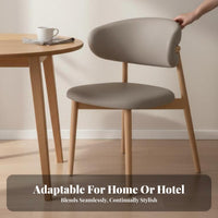 Upholstered Arched-Back Chair Nordic Design Accent Seat Thickly Padded