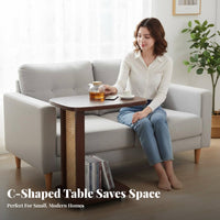 C-Shaped Rolling Side Table On Wheels Rolling C-Shaped Table Space-Saving