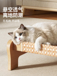 夏季猫窝四季通用透气猫床猫咪凉席行军床剑麻猫抓板耐磨不掉屑