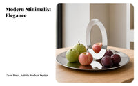 Rust Resistant Elegant Design Stainless Steel Serving Tray Round Serving Tray Round Metal Platter