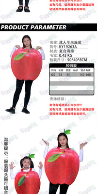 Halloween fruit party costume cosplay funny apple costume