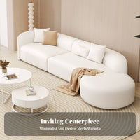 Curved Sectional Couch abrasionResistant Curved Configurable Sofa Modern and Design Household Furniture for Families, Adults, Living Room, Small Areas