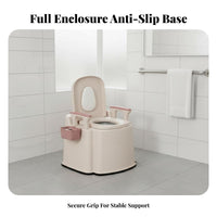 Bedside Commode Anti-Odor Adjustable Bedside Potty Easy to Clean for Caregivers