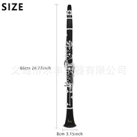 SLADE Clarinet 17 Keys, ABS Body, Nickel-Plated Keys, Black ABS Case
