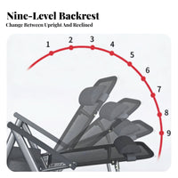Adjustable Rest Lounger Foldable Design Reclining Chair Retractable Footrest