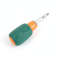 Textured Grip Mini Screwdriver Chrome Vanadium Steel Short-Handle Screwdriver for Tight Confined Areas