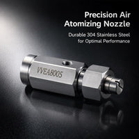 Two-Fluid Gas-Water Mixing Spray Tip, Stainless Steel Fine Mist Misting Nozzle, Low Air Consumption  - Image 2
