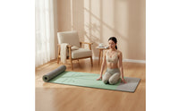 Non-Slip TPE Fitness Mat Textured Fitness Mat with Carrying Strap and Bag Cushioned Eco-Friendly for Stretching