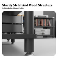 Multi-Tier Equipment Stand Large Capacity Open Shelf High-Fidelity Cabinet Stable Frame 4-Shelf Audio Rack for Home Theater Enthusiasts