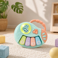 Piano Toy with Handle Light-up Handheld Piano Portable for Little Ones, Infants, Diaper Bag, Nursery
