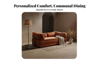 Foldable sectional Sleeper Sofa Vintage Look sectional Corduroy Sofa Bed century-inspiredcentury-inspired-century-inspired-century modern modern aesthetic and design adaptable Seating Oversized for Apartment Dwellers, Families, residents, Lounge Area