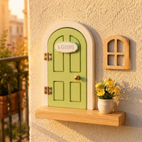 Fairy Door Set Rounded Arch Home Decor Hand Painted