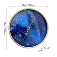 Atmospheric Pressure Meter Hygrometer Thermometer Round Analog Atmospheric Pressure Meter Easy Reading Dial Thermometer