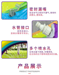 PVC Inflatable Rainbow Arch Water Sprinkler Toy for Kids Outdoor Play