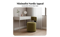 Upholstered Rotate Cylinder Stool Modern Design Household Furniture Minimalist Design Low Rear Support for Home Decor Lovers
