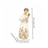 Floral Dress Figurine Distressed Home Decor Gift Idea