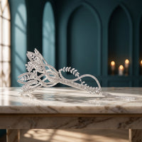 Bridal Bouquet Holder Crystal-Like Bouquet Handle with Tassel Easy to Carry Accessory for Brides, Florists, Weddings