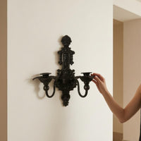 Double Scroll Candle Sconce Ornate Home Decor Scrollwork