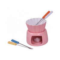 Chocolate Fondue Set Japanese Design Ceramic Melting Pot Ceramic Chocolate Melter Tea Candle Powered Tealight Fondue Warmer