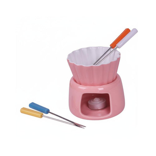 Chocolate Fondue Set Japanese Design Ceramic Melting Pot Ceramic Chocolate Melter Tea Candle Powered Tealight Fondue Warmer
